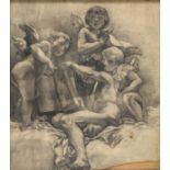 ITALIAN PENCIL AND CHARCOAL DRAWING 19th CENTURY