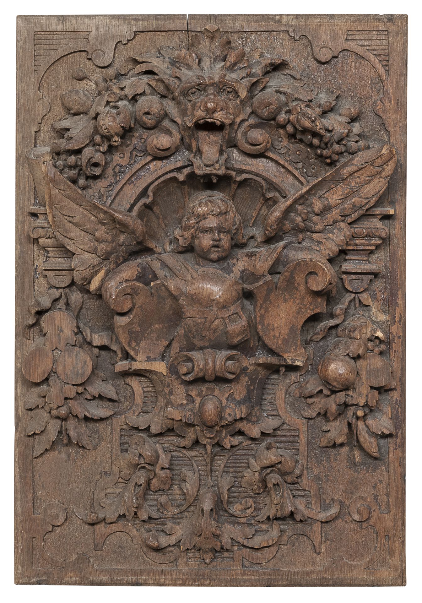 HIGH RELIEF IN OAK END OF THE 18TH CENTURY