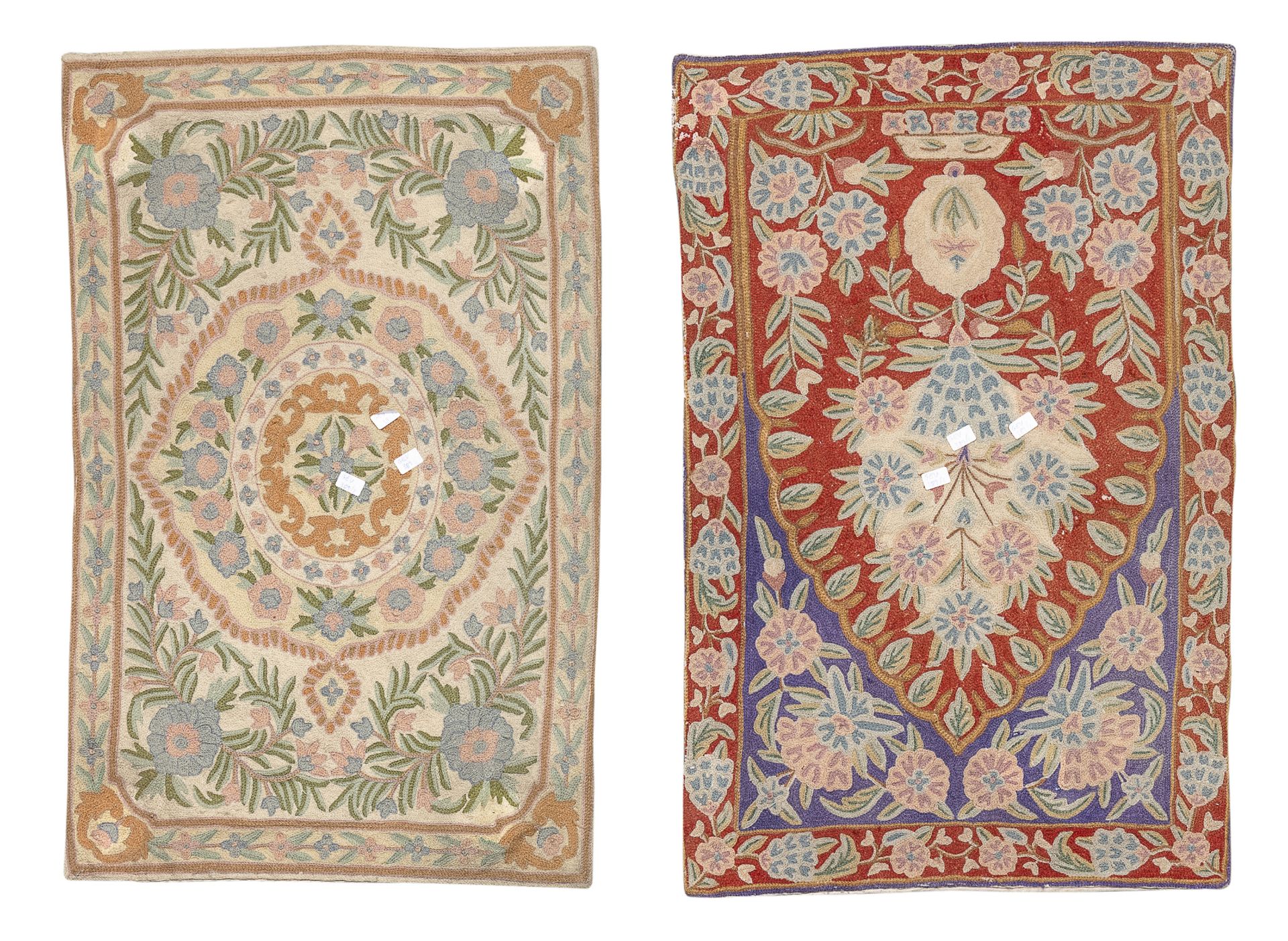PAIR OF SMALL CARPETS PROBABLY 20TH CENTURY INDIA