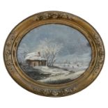 PAIR OF DUTCH PAINTINGS ON GLASS, 19th CENTURY