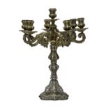 SILVER-PLATED CANDELABRA 20TH CENTURY