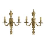 PAIR OF GILT BRONZE WALL LAMPS EARLY 19TH CENTURY