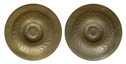 PAIR OF BRASS ALMONERS 18TH CENTURY