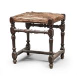 WALNUT STOOL END OF THE 18TH CENTURY
