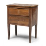 WALNUT BEDSIDE TABLE EARLY 19TH CENTURY