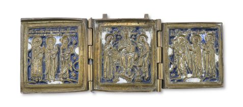 BRONZE TRAVEL ICON RUSSIA 19TH CENTURY