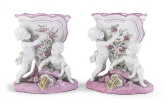 PAIR OF PORCELAIN VASES PROBABLY GERMANY END OF THE 19TH CENTURY