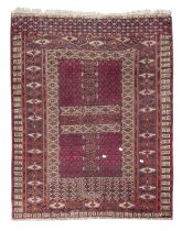 RARE YOMUT CARPET END OF THE 19TH CENTURY