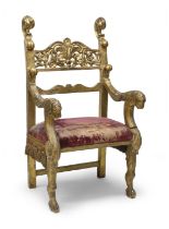 NEO-RENAISSANCE ARMCHAIR EARLY 19TH CENTURY