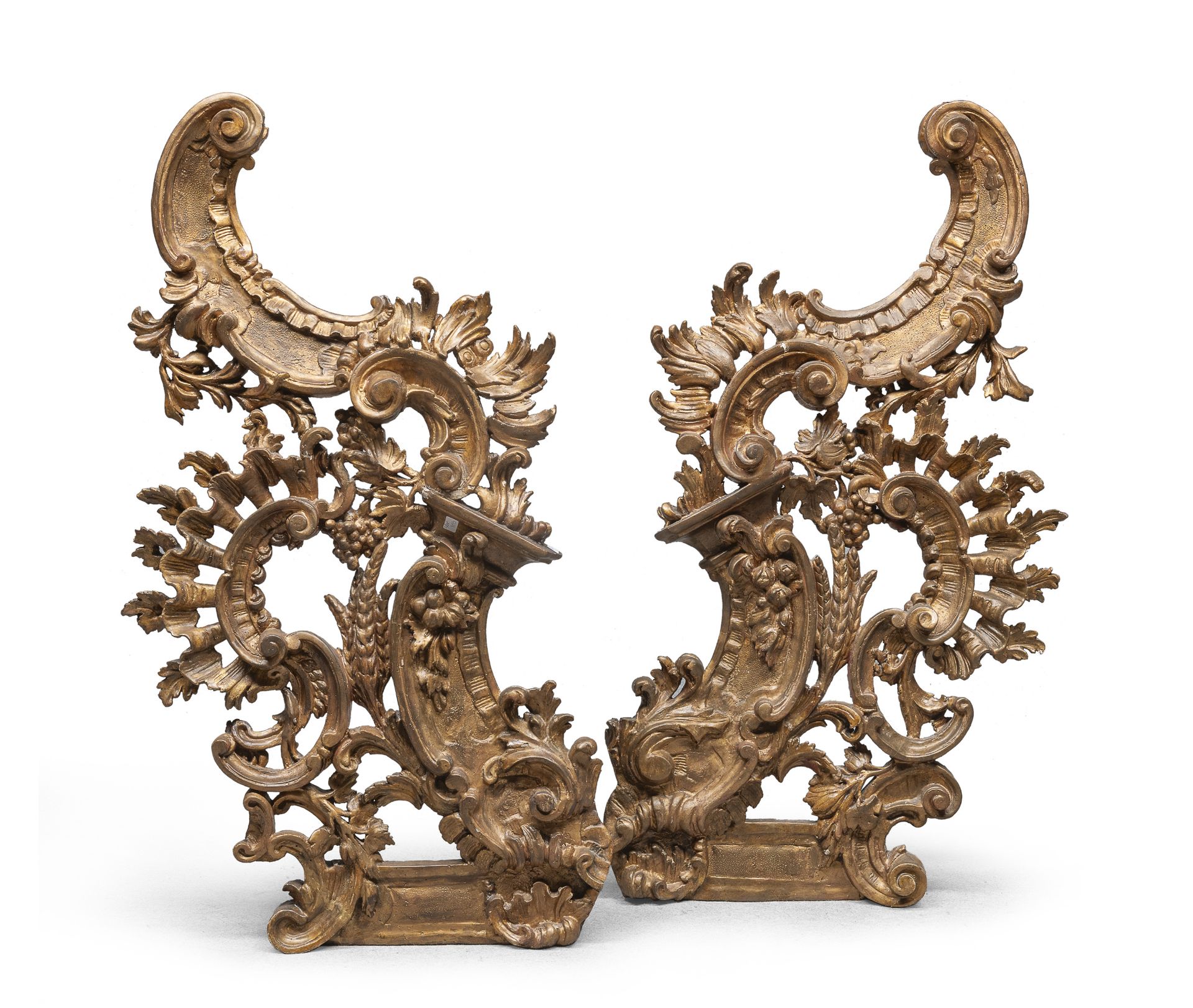 PAIR OF LARGE GILTWOOD FRIEZES 18th CENTURY ROME