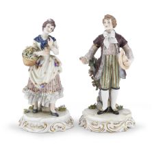 TWO PORCELAIN SCULPTURES GINORI 20TH CENTURY