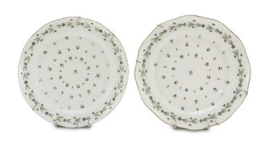 PAIR OF PORCELAIN PLATES PROBABLY FRANCE EARLY 19TH CENTURY