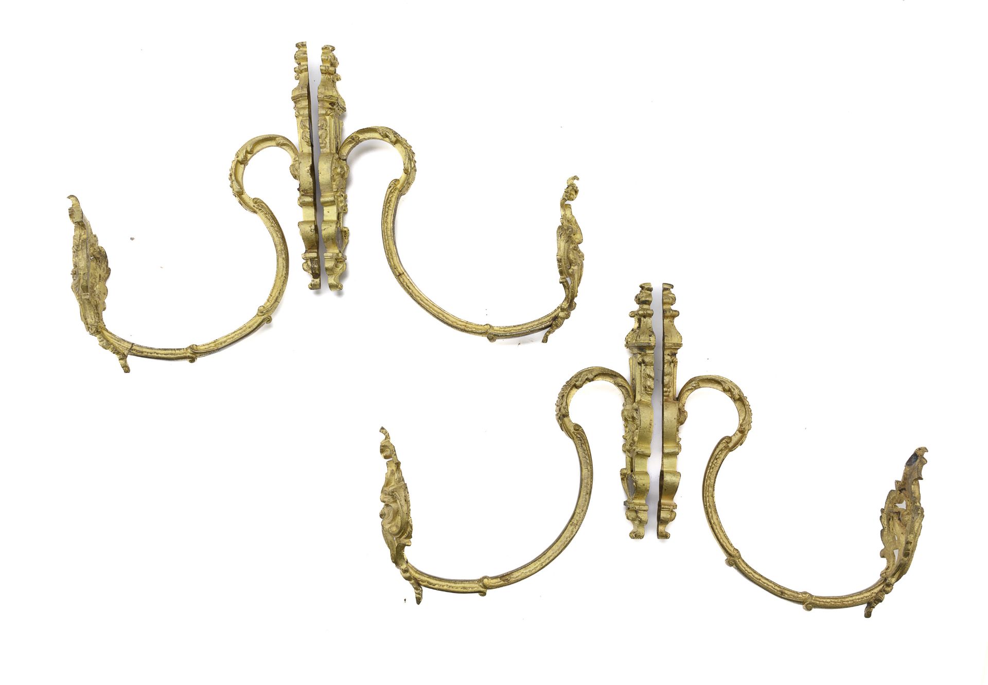 TWO PAIRS OF CURTAIN RODS END OF THE 18TH CENTURY