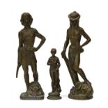 THREE BRONZE SCULPTURES EARLY 20TH CENTURY