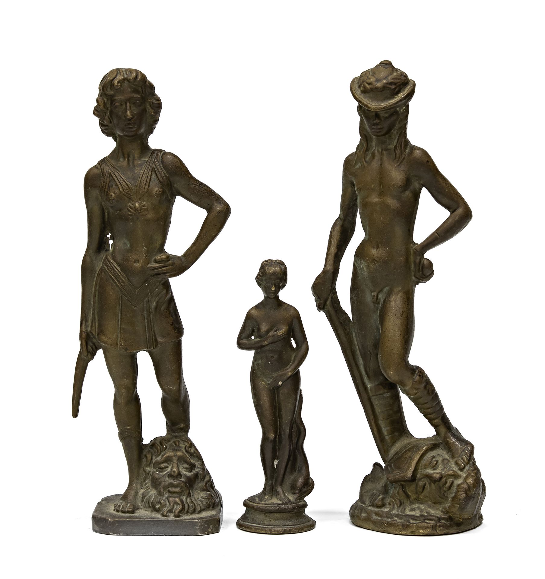 THREE BRONZE SCULPTURES EARLY 20TH CENTURY