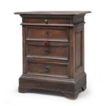 WALNUT BEDSIDE TABLE CENTRAL ITALY 18TH CENTURY