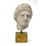 STUCCO HEAD OF DIANA EARLY 20TH CENTURY