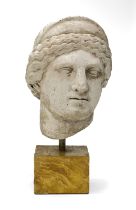 STUCCO HEAD OF DIANA EARLY 20TH CENTURY