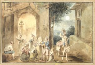 ROMAN WATERCOLOR EARLY 19TH CENTURY