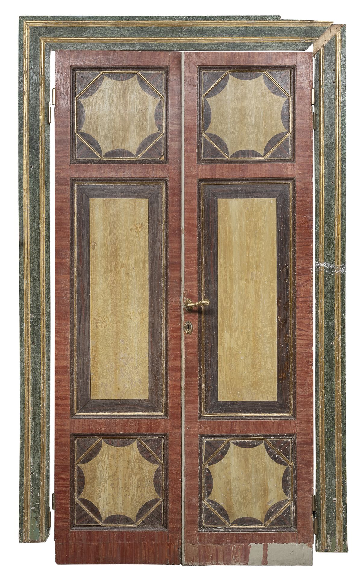 DOUBLE DOOR IN LACQUERED WOOD CENTRAL ITALY 18TH CENTURY