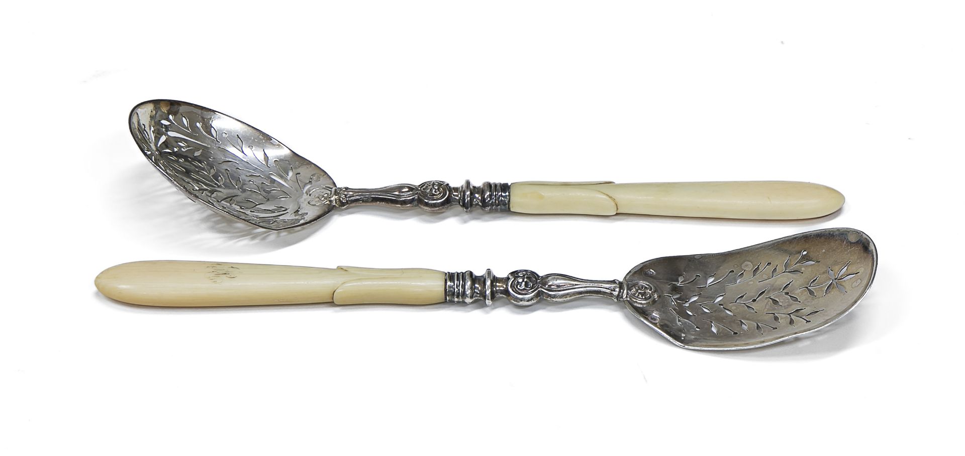 TWO SUGAR SPOONS PARIS SECOND HALF 19TH CENTURY