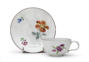 PORCELAIN CUP AND SAUCER MEISSEN MARCOLINI END OF THE 18TH CENTURY