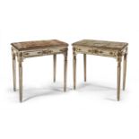 PAIR OF SMALL COFFEE TABLES NAPLES END OF THE 18TH CENTURY