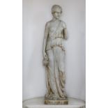 HEBE STATUE IN WHITE MARBLE END OF THE 19TH CENTURY