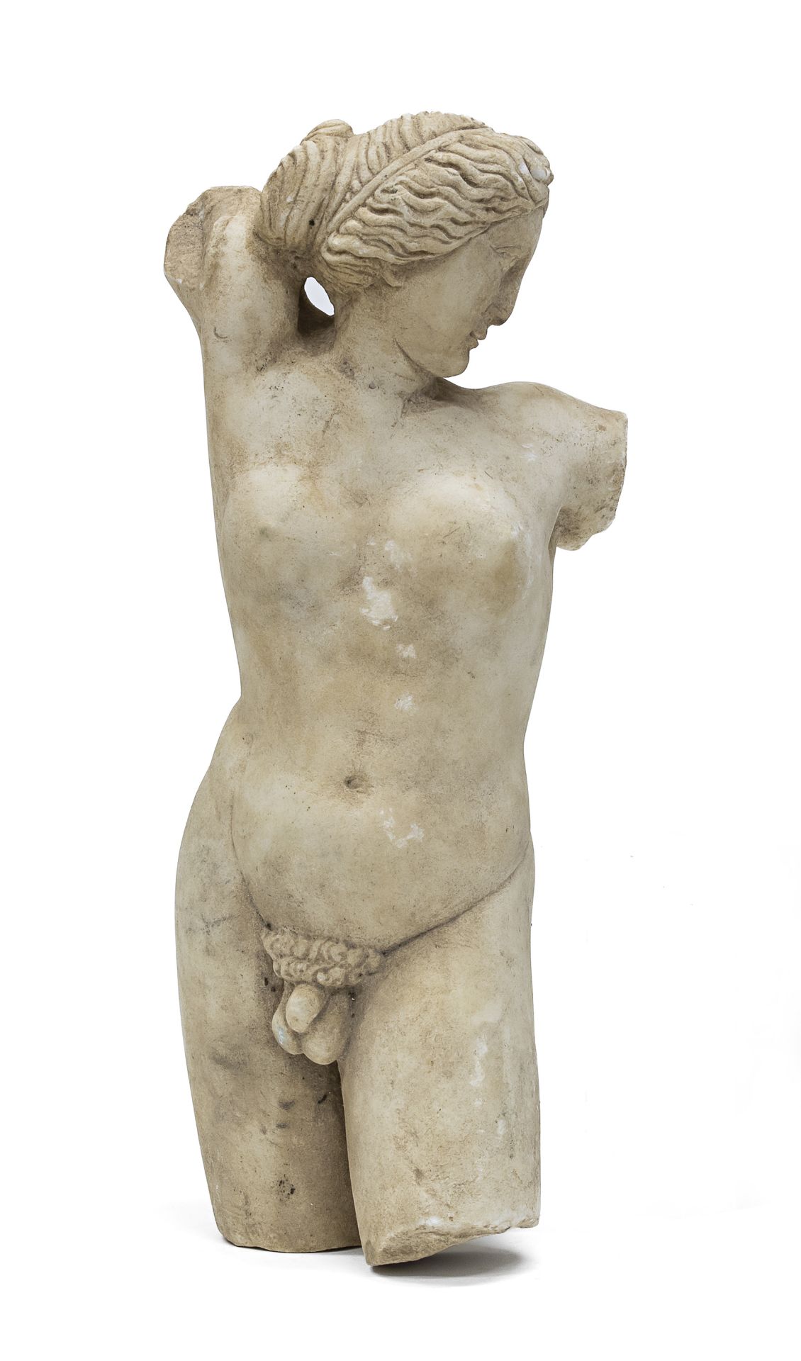 WHITE MARBLE TORSO 19th CENTURY