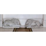 PAIR OF WHITE MARBLE SCULPTURES 20TH CENTURY