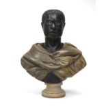 BLACK MARBLE BUST OF A MOOR 19th CENTURY