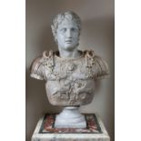 MARBLE BUST OF ALEXANDER THE GREAT EARLY 20TH CENTURY