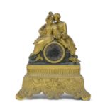 GILT BRONZE TABLE CLOCK FIRST HALF OF THE 19TH CENTURY