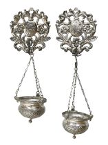 PAIR OF SMALL STOUPS PAPAL STATE ROME FIRST QUARTER 18TH CENTURY