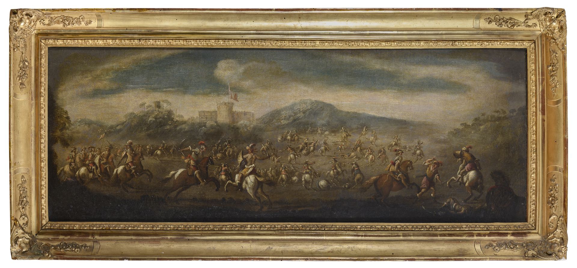 PAIR OF GERMAN OIL PAINTINGS 18TH CENTURY