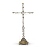 EXCEPTIONAL ROCK CRYSTAL CROSS 18TH CENTURY