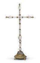 EXCEPTIONAL ROCK CRYSTAL CROSS 18TH CENTURY