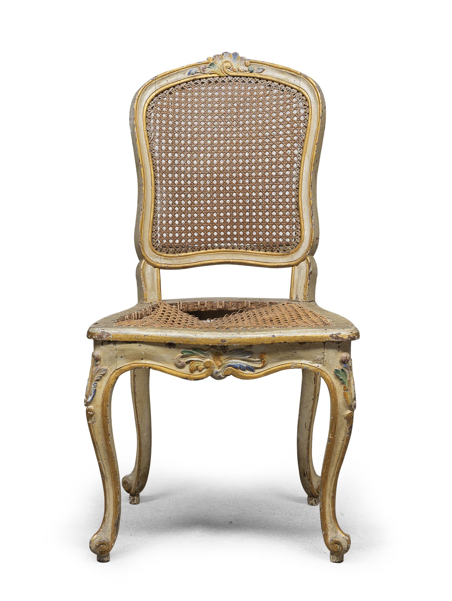 LACQUERED WOOD CHAIR LOUIS XV PERIOD