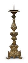 BRONZE CANDLESTICK NORTHERN ITALY 18TH CENTURY