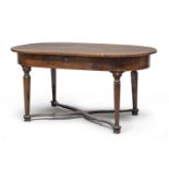OVAL WALNUT TABLE LOMBARDY END OF THE 18TH CENTURY