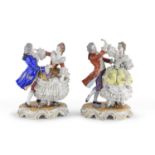 PAIR OF PORCELAIN GROUPS GINORI END OF THE 19TH CENTURY