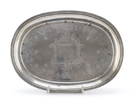 SMALL SILVER TRAY 19th CENTURY MOSCOW