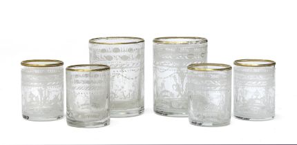 SET OF GLASSES VENICE END OF THE 19TH CENTURY