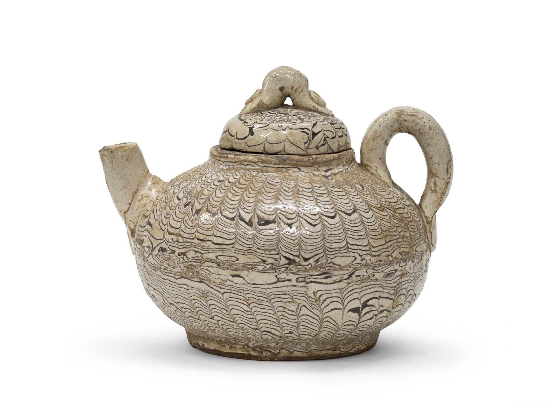 A GLAZED CERAMIC TEAPOT CHINA LATE 19TH EARLY 20TH CENTURY