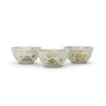 THREE CHINESE WHITE PORCELAIN CUPS. 20TH CENTURY.