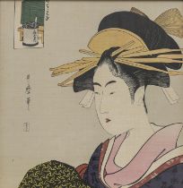 TWO REPRODUCTIONS ON SILK JAPAN 20TH CENTURY
