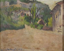 OIL LANDSCAPE BY DEIVA DE ANGELIS 1922