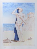 LITHOGRAPH 'AGAMONTE' BY GIORGIO DE CHIRICO 1974