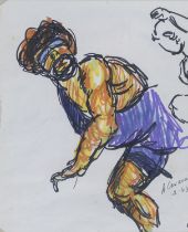 FELT PEN DRAWING OF HERCULES BANDED BY ANTHONY QUINN 1963