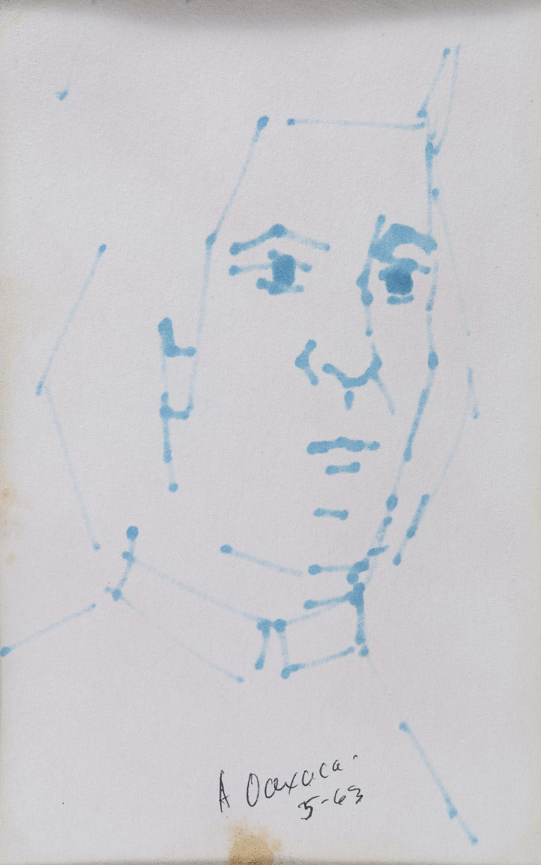 PAIR OF FELT PEN PORTRAITS BY ANTHONY QUINN 1963 - Image 2 of 2